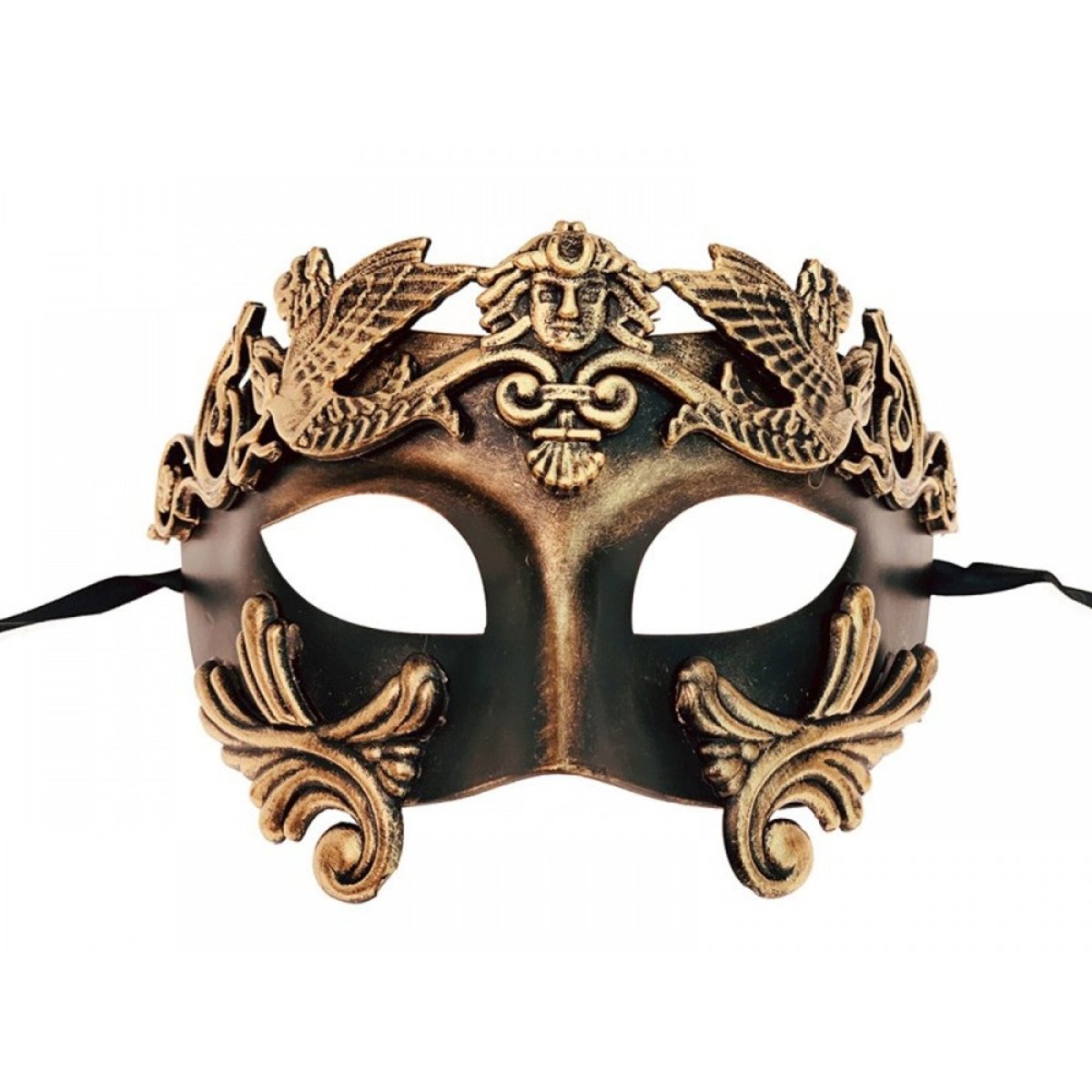 KBW GLOBAL CORP Costume Accessories Gold Roman Mask, 1 Count 831687015250