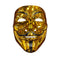 KBW GLOBAL CORP Costume Accessories Gold Vendetta Face Mask for Adults 831687073670