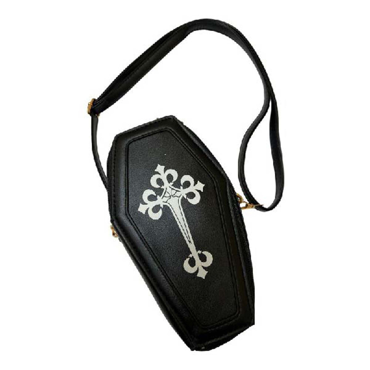 KBW GLOBAL CORP Costume Accessories Halloween Black Tombstone Purse, 1 Count 831687052699