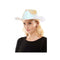 KBW GLOBAL CORP Costume Accessories Iridescent White Cowboy Hat for Adults