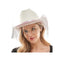 KBW GLOBAL CORP Costume Accessories Pink Cowboy Hat with Fringe for Adults