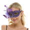KBW GLOBAL CORP Costume Accessories Purple Venetian Mask with Side Feathers, 1 Count 831687064227