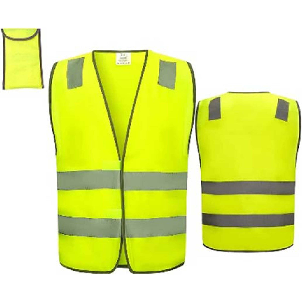 KBW GLOBAL CORP Costume Accessories Reflective Construction Vest for Adults, 1 Count 831687051784
