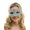 KBW GLOBAL CORP Costume Accessories Silver Venetian Mask with Chains, 1 Count
