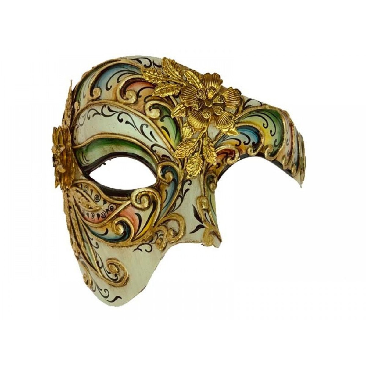 KBW GLOBAL CORP Costume Accessories Venetian Phantom Mask, 1 Count 831687030024