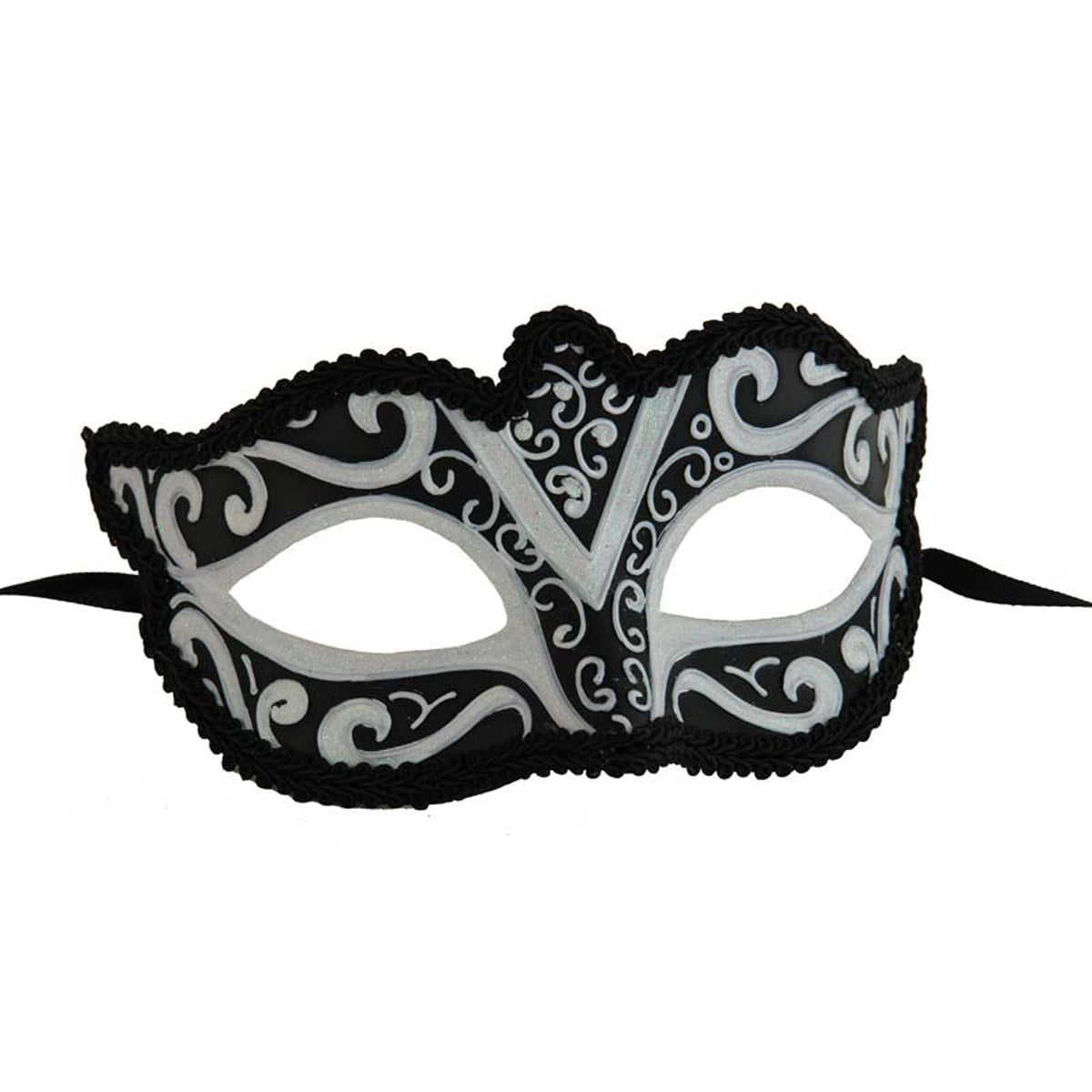KBW GLOBAL CORP Costume Accessories Venitian Mask Black and Silver 831687021305