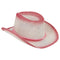 BUY4STORE Costume Accessories White and Pink Paper Straw Cowboy Hat for Kids