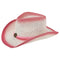 BUY4STORE Costume Accessories White and Pink Paper Straw Cowboy Hat for Kids