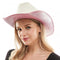 KBW GLOBAL CORP Costume Accessories White and Pink  Rhinestone Cowboy Hat for Adults, 1 count 831687051579