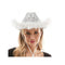 KBW GLOBAL CORP Costume Accessories White Light-Up Cowboy Hat for Adults 831687045042