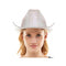 KBW GLOBAL CORP Costume Accessories White Rhinestone Cowboy Hat for Adults 831687041310