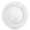 KINGZAK INDUSTRIES INC Disposable-Plasticware White Large Scalloped Lunch Plastic Plates, 10 Inches, 10 Count 763615325905