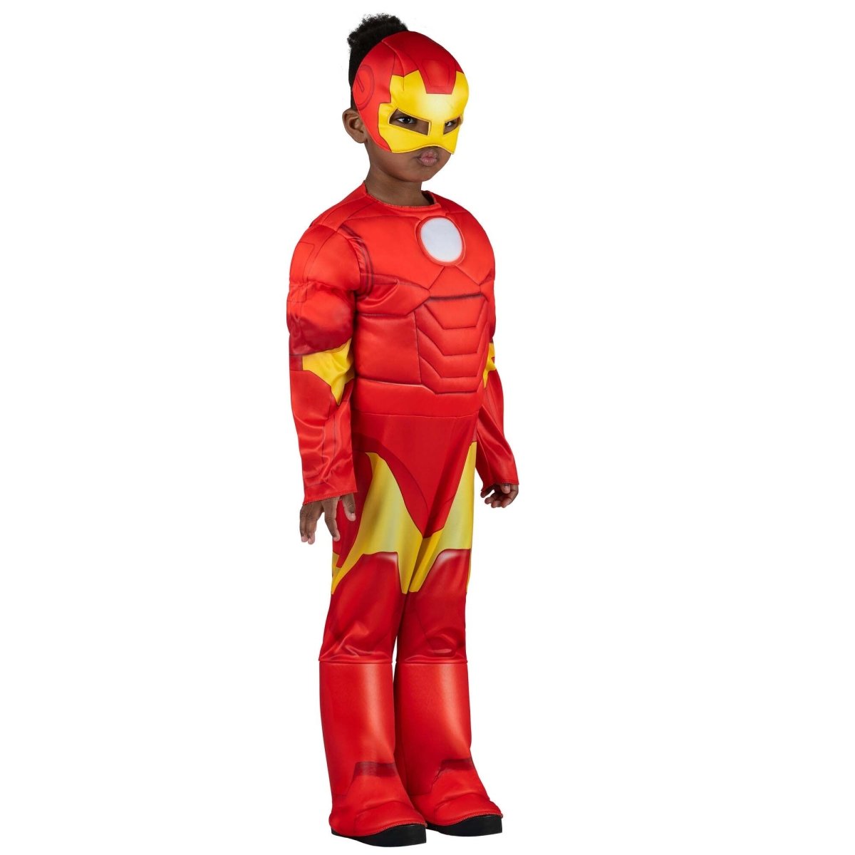 Marvel Iron Man Costume for Toddlers, Padded Jumpsuit Party Expert