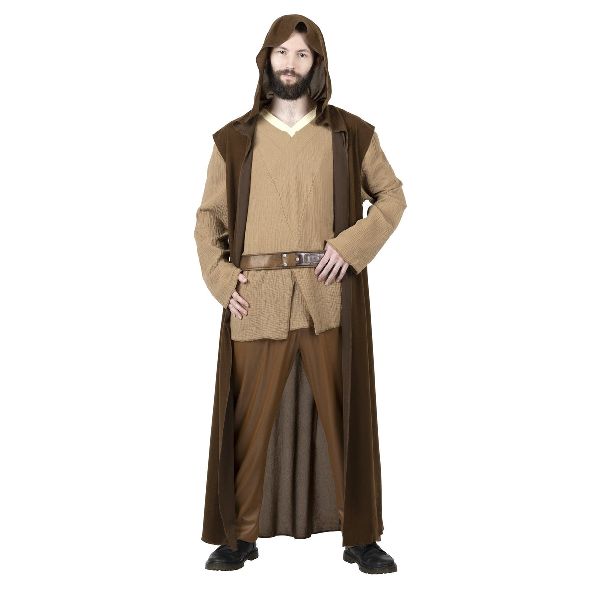 KROEGER Costumes Star Wars Obi-Wan Qualux Costume for Plus Size Adults, Brown Hooded Robe