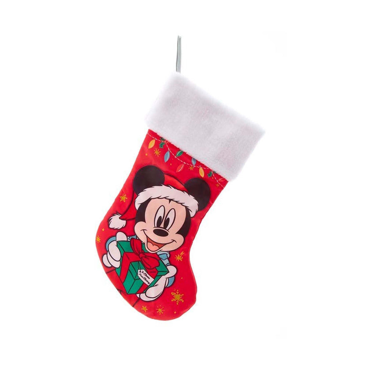 KURT S. ADLER INC Christmas Mickey Mouse with Present Christmas Stocking, 19 Inches, 1 Count 086131551109