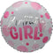 LE GROUPE BLC INTL INC Balloons 1st Birthday Girl Pink Polka Dots Foil Balloon, 18 Inches, 1 Count 872433808337