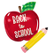 LE GROUPE BLC INTL INC Balloons Back to School Red Apple Supershape Foil Balloon, 31 Inches 026635448123