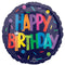 LE GROUPE BLC INTL INC Balloons Bold Happy Birthday Foil Balloon, 18 Inches, 1 Count 026635478410
