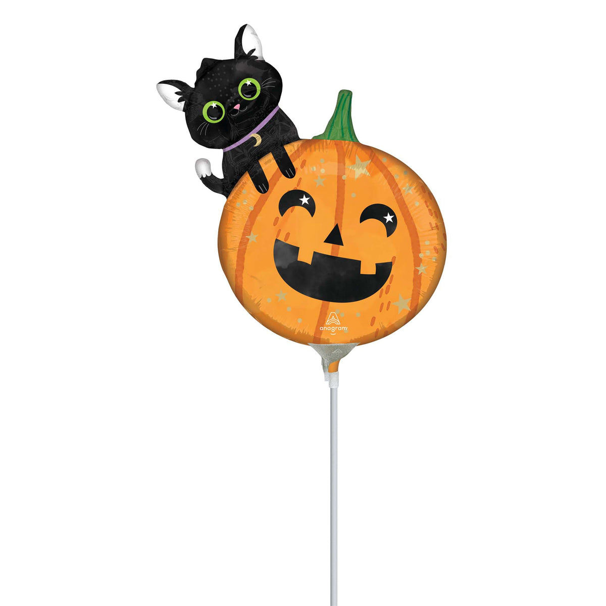LE GROUPE BLC INTL INC Balloons Cat and Pumpkin Air-Filled Balloon, 14 Inches, 1 Count 026635461085
