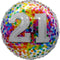 LE GROUPE BLC INTL INC Balloons Confetti 21th Birthday Foil Balloon, 18 Inches, 1 Count 872433808115