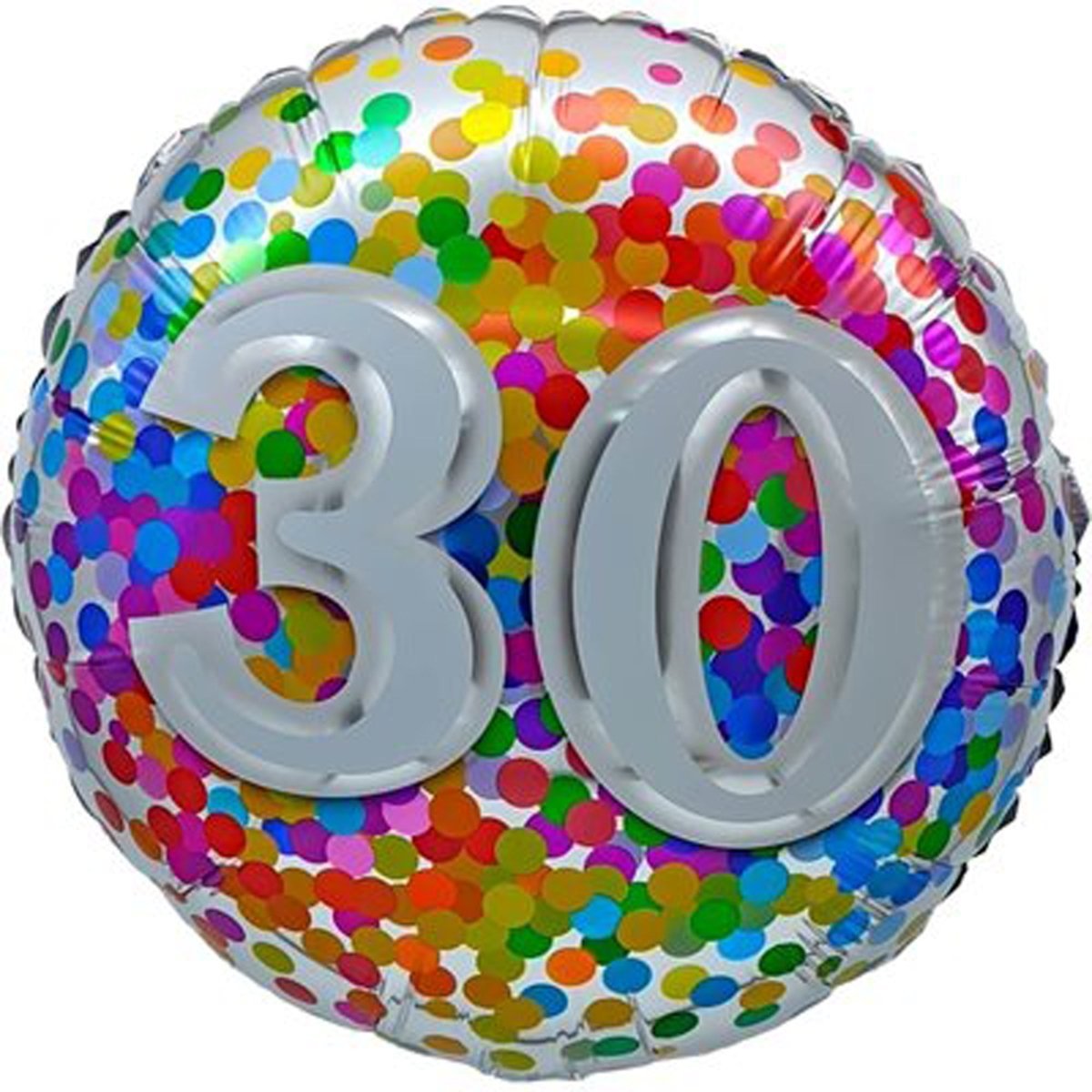 LE GROUPE BLC INTL INC Balloons Confetti 30th Birthday Foil Balloon, 18 Inches, 1 Count 872433808122