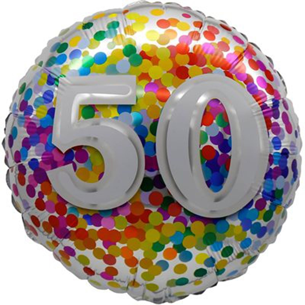 LE GROUPE BLC INTL INC Balloons Confetti 50th Birthday Foil Balloon, 18 Inches, 1 Count 872433808146