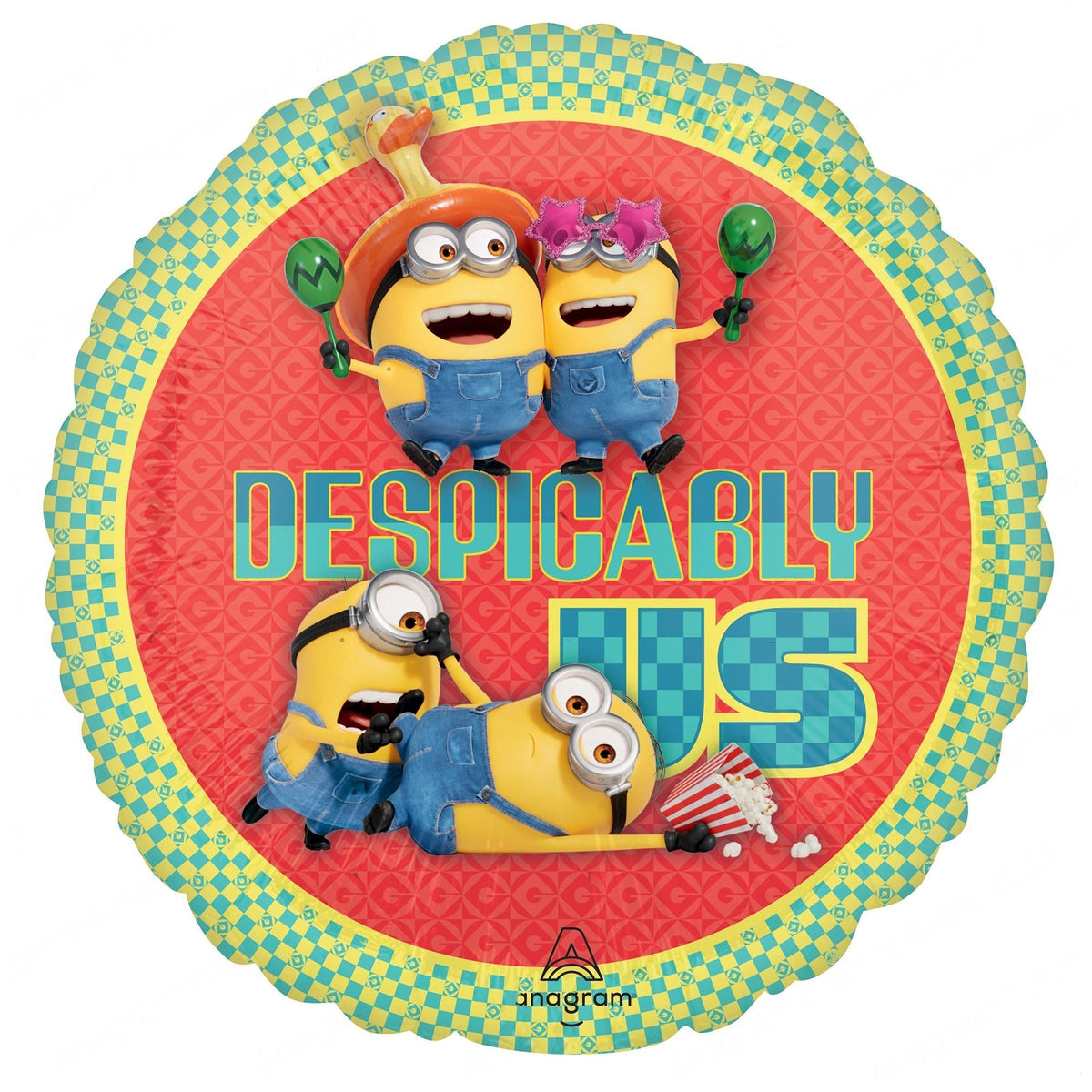 LE GROUPE BLC INTL INC Balloons Despicable Me 4 Round Foil Balloon, 18 Inches, 1 Count 26635469357