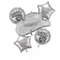 LE GROUPE BLC INTL INC Balloons Disco Western Foil Balloon Bouquet, Helium Inflation not Included, 5 Count 026635474047