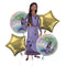 LE GROUPE BLC INTL INC Balloons Disney Wish Foil Balloon Bouquet, Helium Inflation not Included, 5 Count 026635464208