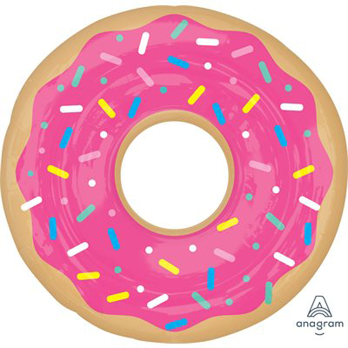 LE GROUPE BLC INTL INC Balloons Donut Supershape Foil Balloon, 27 Inches, 1 Count 026635378567