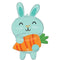 LE GROUPE BLC INTL INC Balloons Easter Minty Bunny with Carrot Supershape Balloon, 34 Inches, 1 Count 026635451604