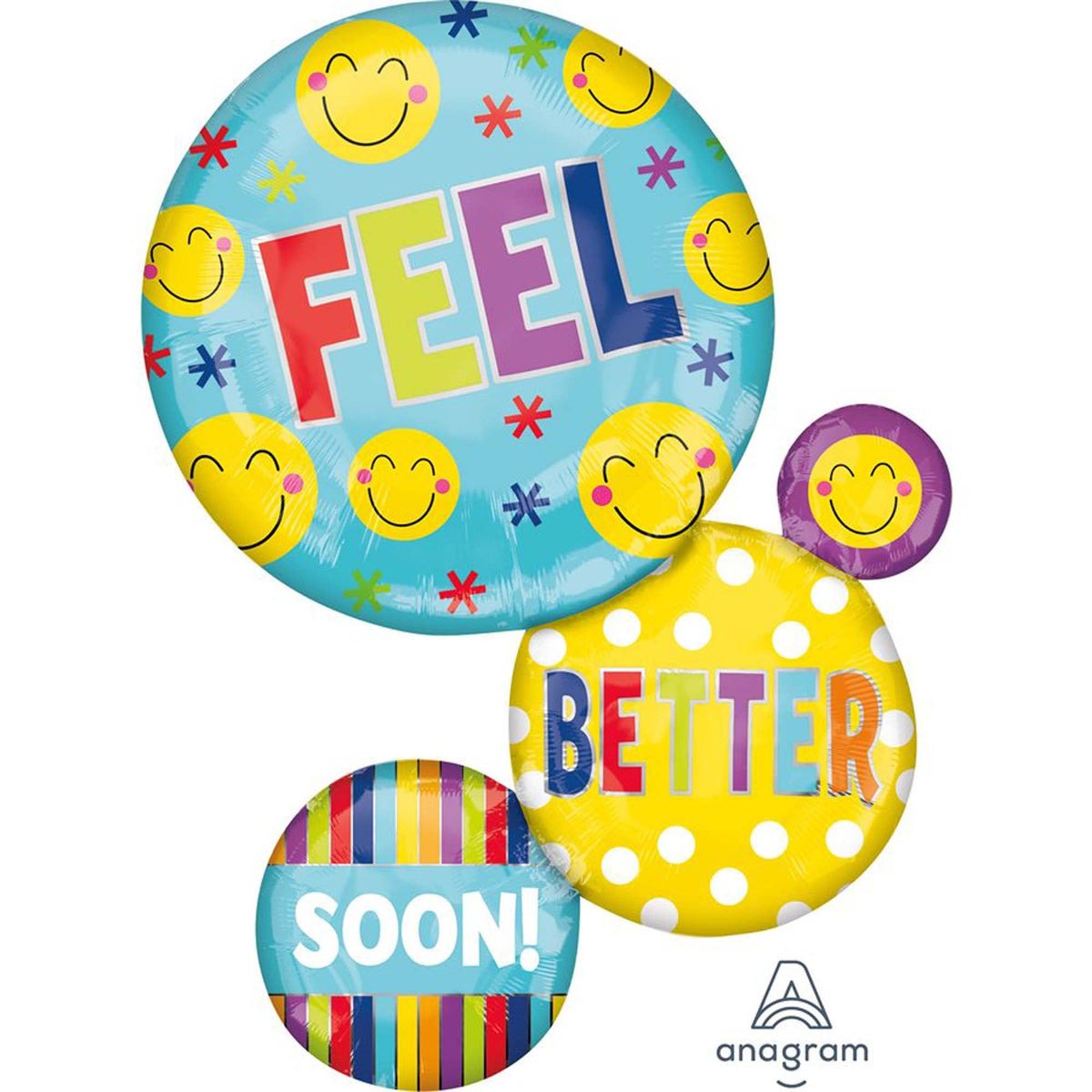 LE GROUPE BLC INTL INC Balloons Feel Better Soon Supershape Balloon, 22 Inches, 1 Count