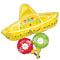 LE GROUPE BLC INTL INC Balloons Fiesta Sombrero Supershape Balloon, 32 Inches, 1 Count