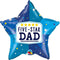 LE GROUPE BLC INTL INC Balloons Five Star Dad Star Shaped Foil Balloon, 20 Inches, 1 Count