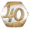 LE GROUPE BLC INTL INC Balloons Golden Age Number 40 Supershape Balloon, 30 Inches, 1 Count