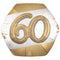 LE GROUPE BLC INTL INC Balloons Golden Age Number 60 Supershape Balloon, 30 Inches, 1 Count 026635432122