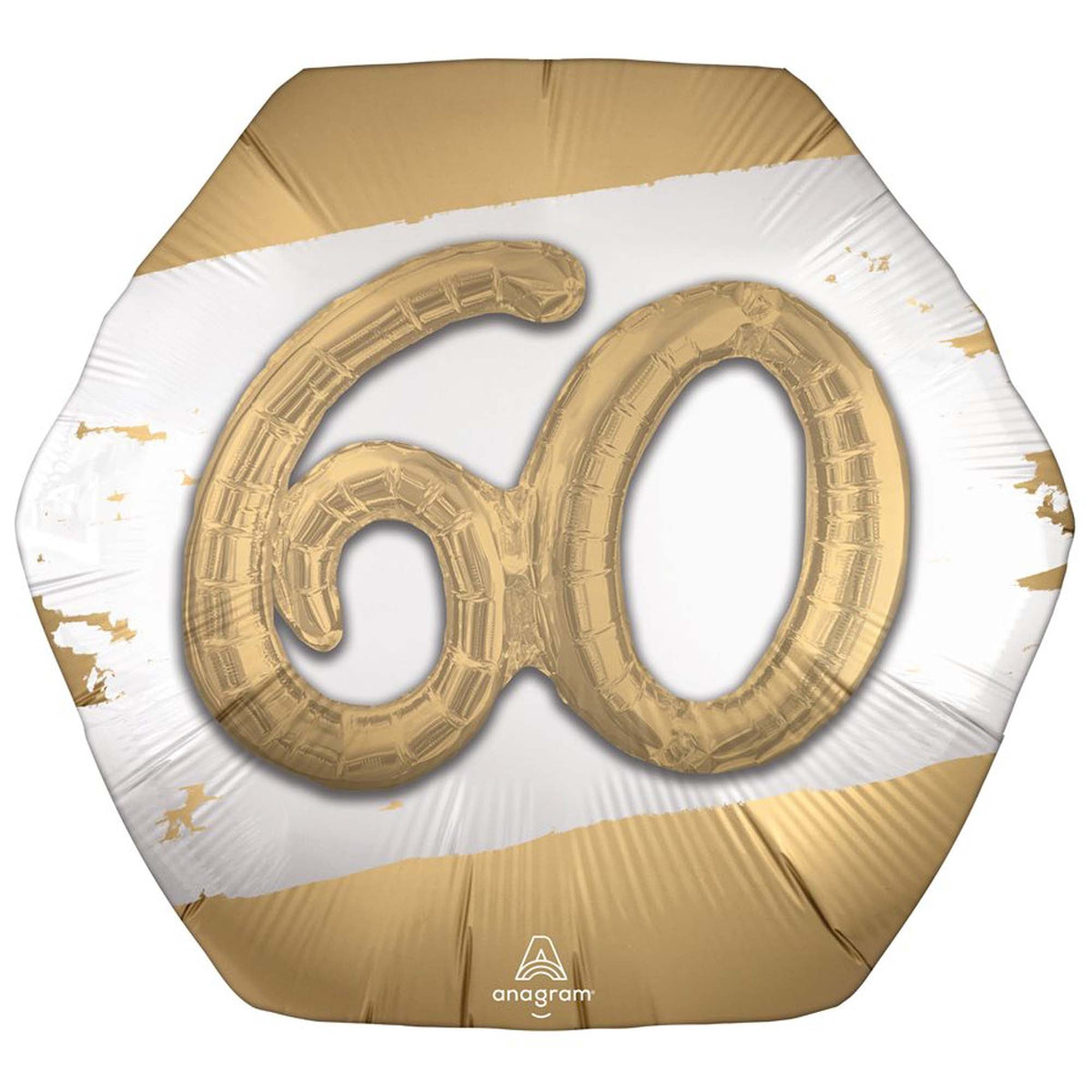 LE GROUPE BLC INTL INC Balloons Golden Age Number 60 Supershape Balloon, 30 Inches, 1 Count 026635432122