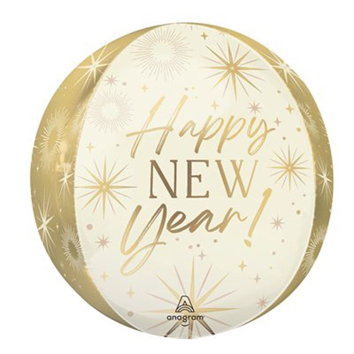 LE GROUPE BLC INTL INC Balloons Golden New Year Obrz Balloon, 15 Inches, 1 Count 26635494946