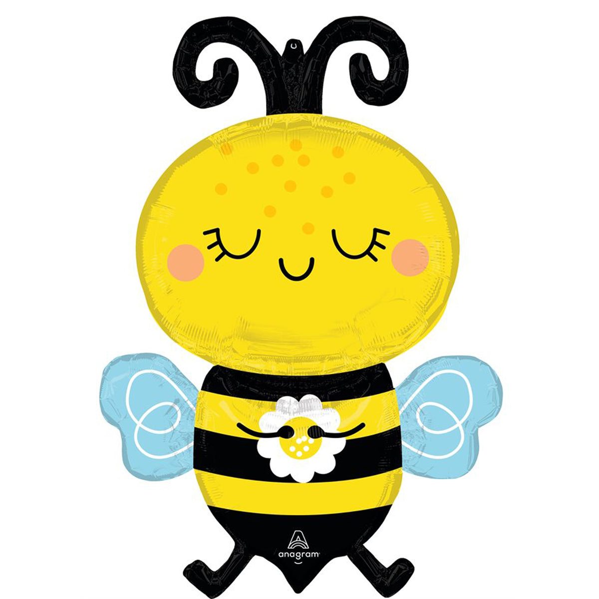 LE GROUPE BLC INTL INC Balloons Happy Bee Supershape Foil Balloon, 22 Inches, 1 Count 026635467650