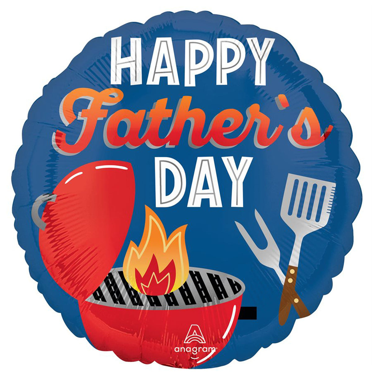 LE GROUPE BLC INTL INC Balloons Happy Father's Day Dad's Grill Foil Balloon, 18 Inches, 1 Count 026635475778