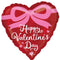 LE GROUPE BLC INTL INC Balloons Happy Valentine's Day Coquette Bow Heart Shaped Foil Balloon, 18 Inches, 1 Count 026635497695