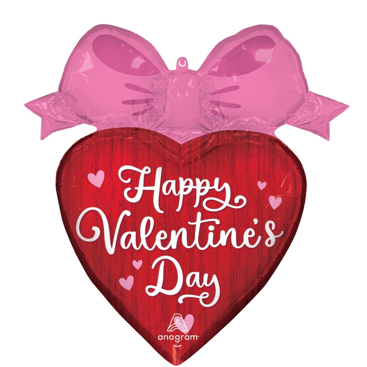 LE GROUPE BLC INTL INC Balloons Happy Valentine's Day Coquette Bow Heart Supershape Foil Balloon, 28 Inches, 1 Count 026635497701