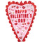 LE GROUPE BLC INTL INC Balloons Happy Valentine's Day Heart Supershape Foil Balloon, 27 Inches, 1 Count 026635497459