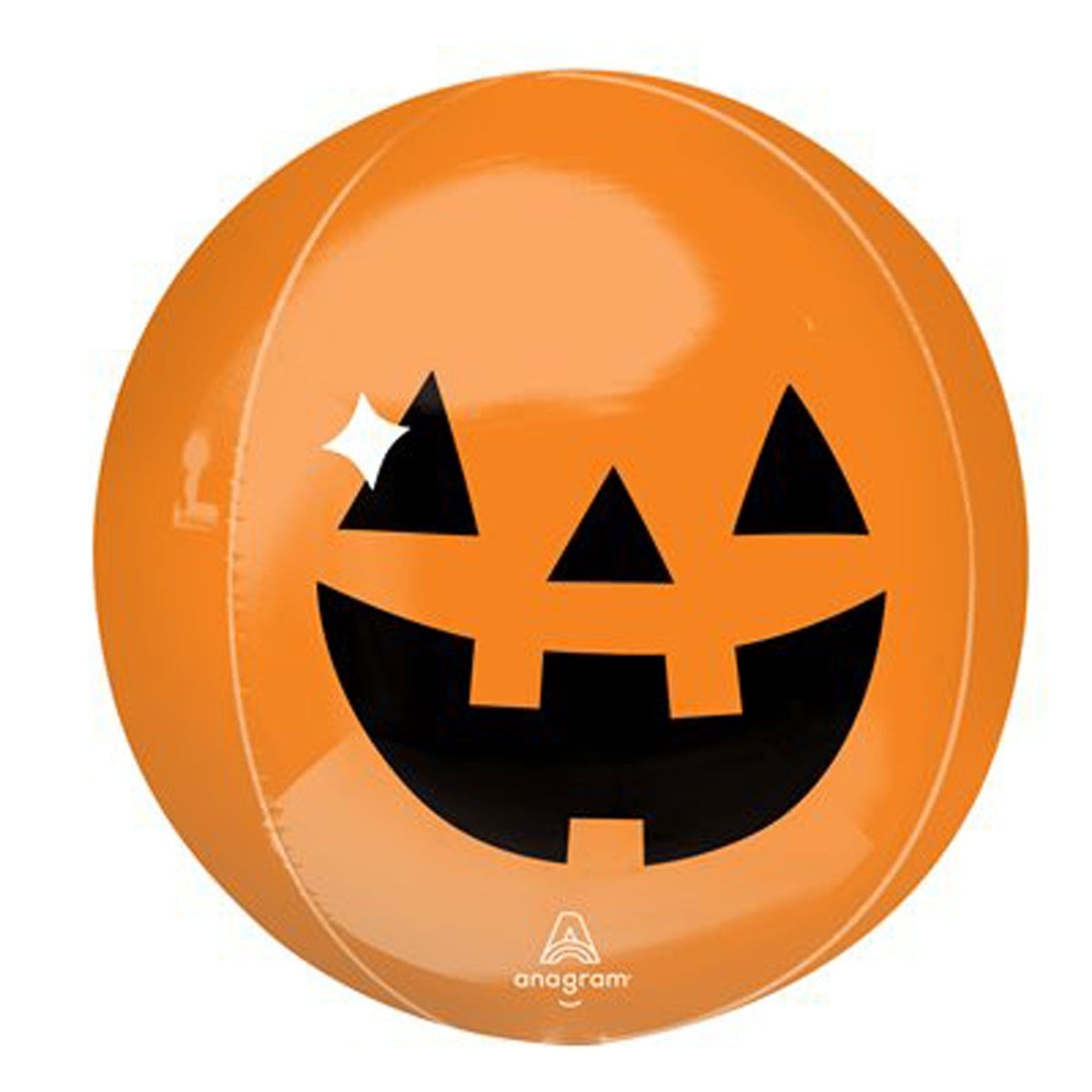 LE GROUPE BLC INTL INC Balloons Haunted Manor Pumpkin Round Foil Balloon, 15 Inches, 1 Count 26635490030