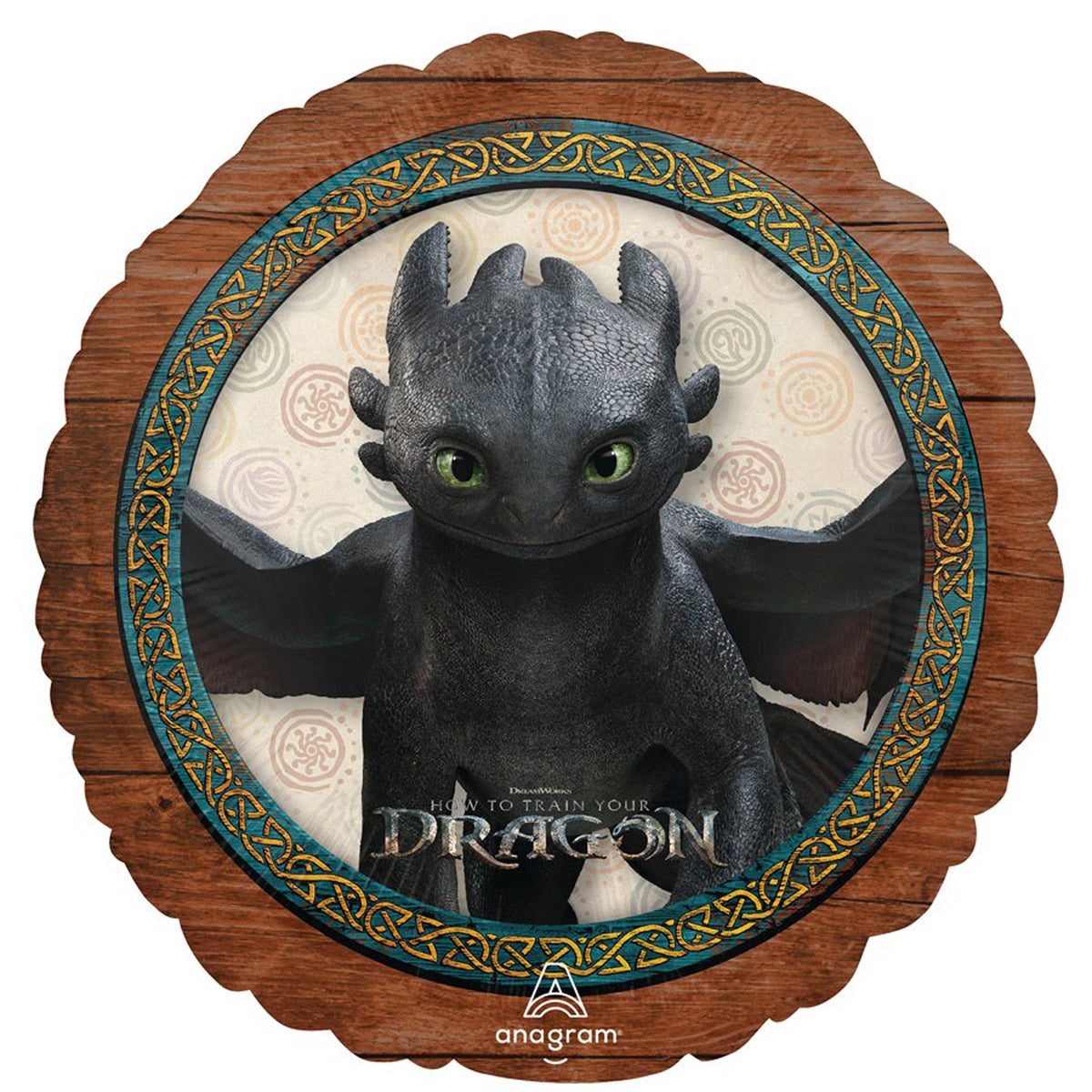 LE GROUPE BLC INTL INC Balloons How to Train your Dragon Round Foil Balloon, 18 Inches, 1 Count 026635485074
