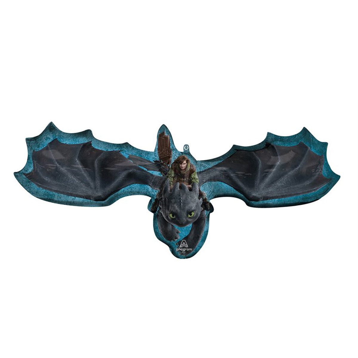 LE GROUPE BLC INTL INC Balloons How to Train your Dragon Supershape Foil Balloon, 44 x 19 Inches, 1 Count 026635485081