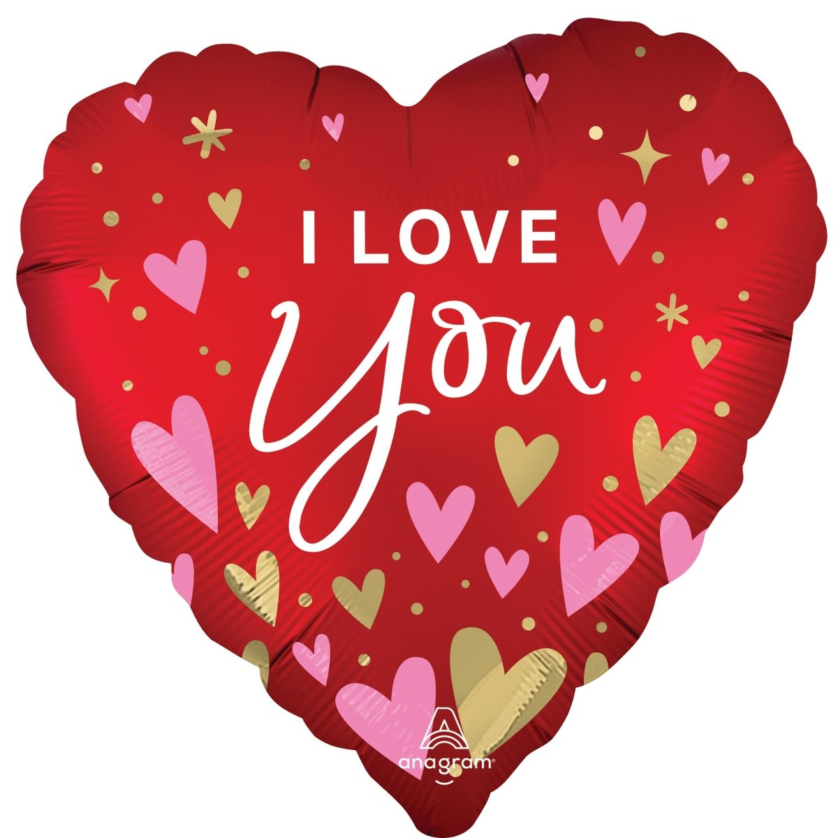 LE GROUPE BLC INTL INC Balloons I Love You Heart Shaped Foil Balloon, 18 Inches, 1 Count 026635497305