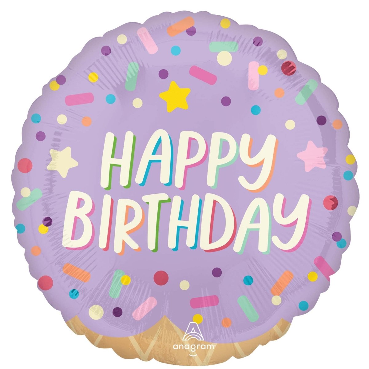 LE GROUPE BLC INTL INC Balloons Ice Cream "Happy Birthday" Foil Balloon, 18 Inches, 1 Count 026635469609