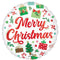 LE GROUPE BLC INTL INC Balloons Jolly Old Santa Round Foil Balloon, 18 Inches, 1 Count 26635489560