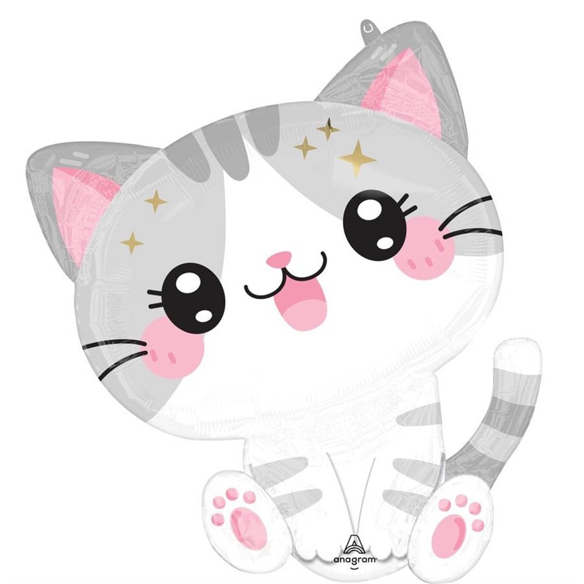 LE GROUPE BLC INTL INC Balloons Kawaii Kitty Supershape Foil Balloon, 20 Inches, 1 Count 026635479189